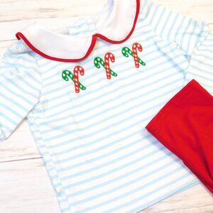 Holly Jolly Candy Cane Outfit Set